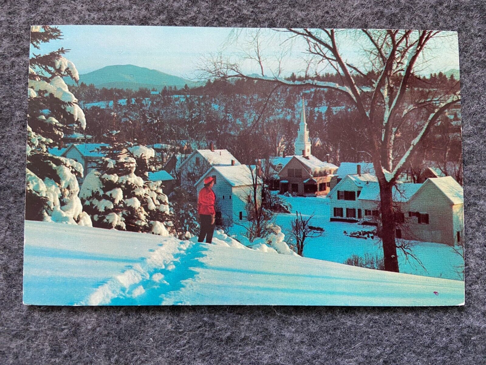 A snowy little town Vintage Postcard