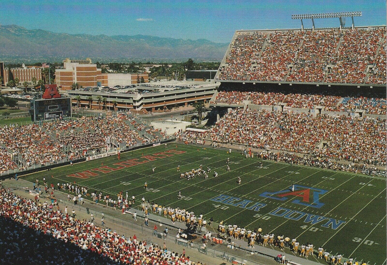 Scarce University of Arizona Wildcats Football Arizona Stadium Postcard - BIG12