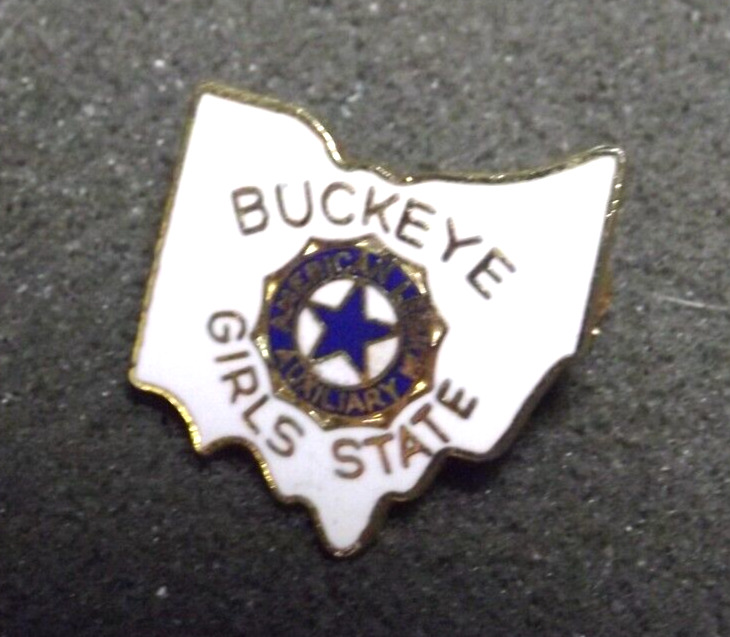 Ohio Buckeye Girls State American Legion Auxiliary Vintage Lapel Pin