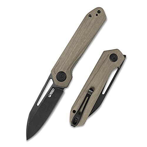 KUBEY Royal KU321 Folding Pocket Knife G10 Handle D2 Blade (Tan - dark