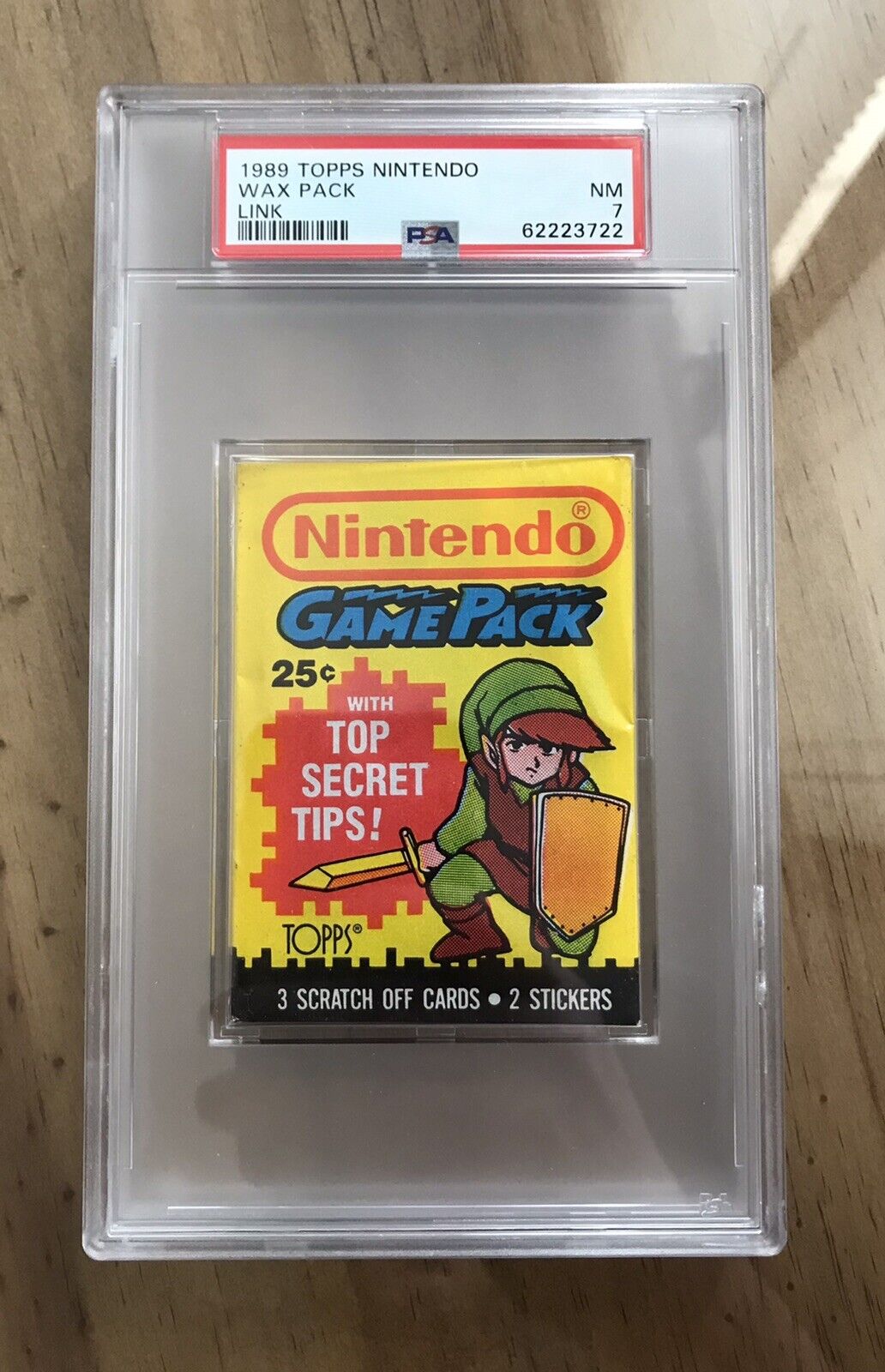 1989 Topps Nintendo Trading Card SEALED Wax Pack Zelda Link Graded PSA 7 NES GB