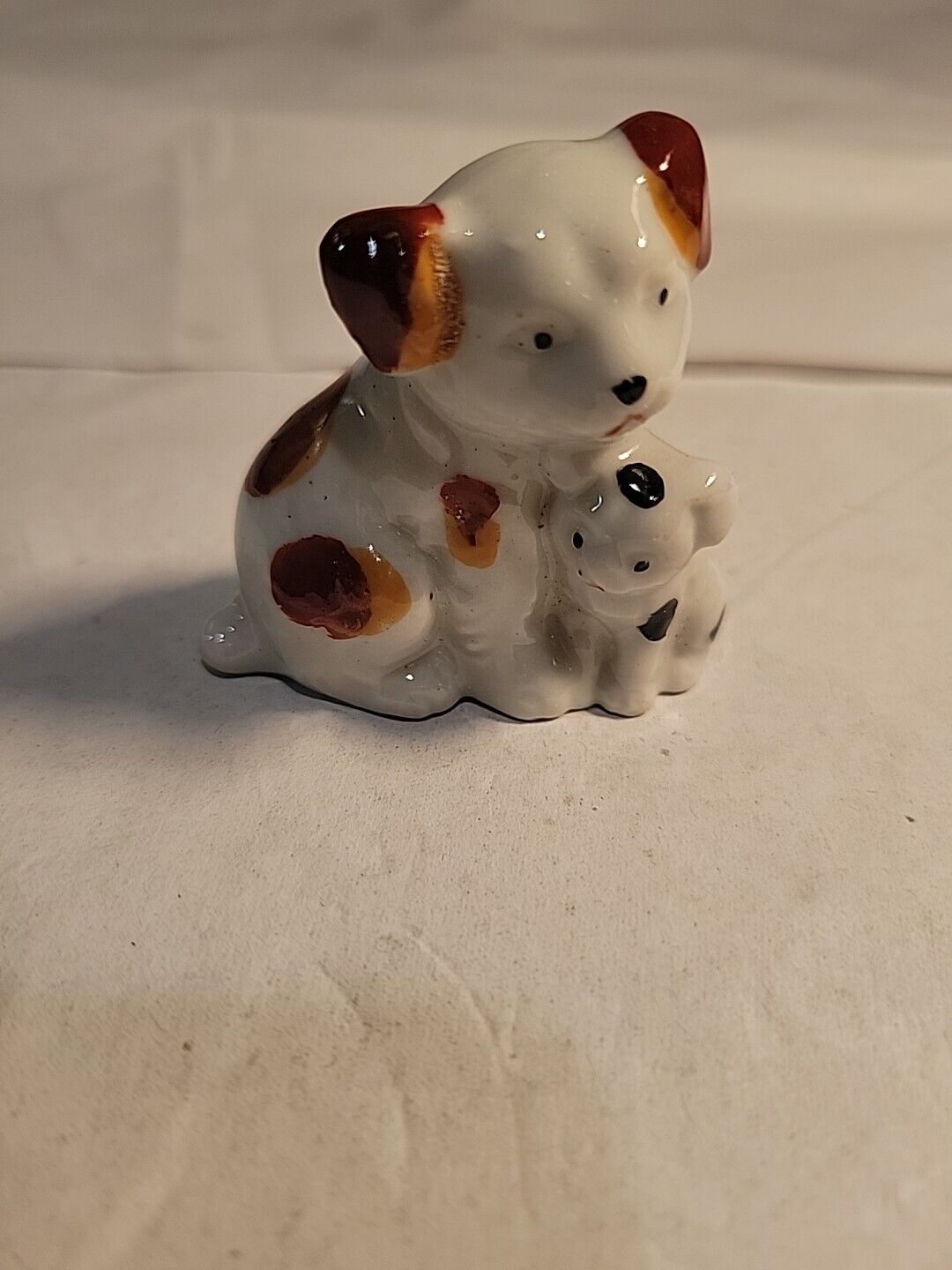 Vintage marked PICO Made In Occupied Japan Dog Figurine Mama w/pup 
