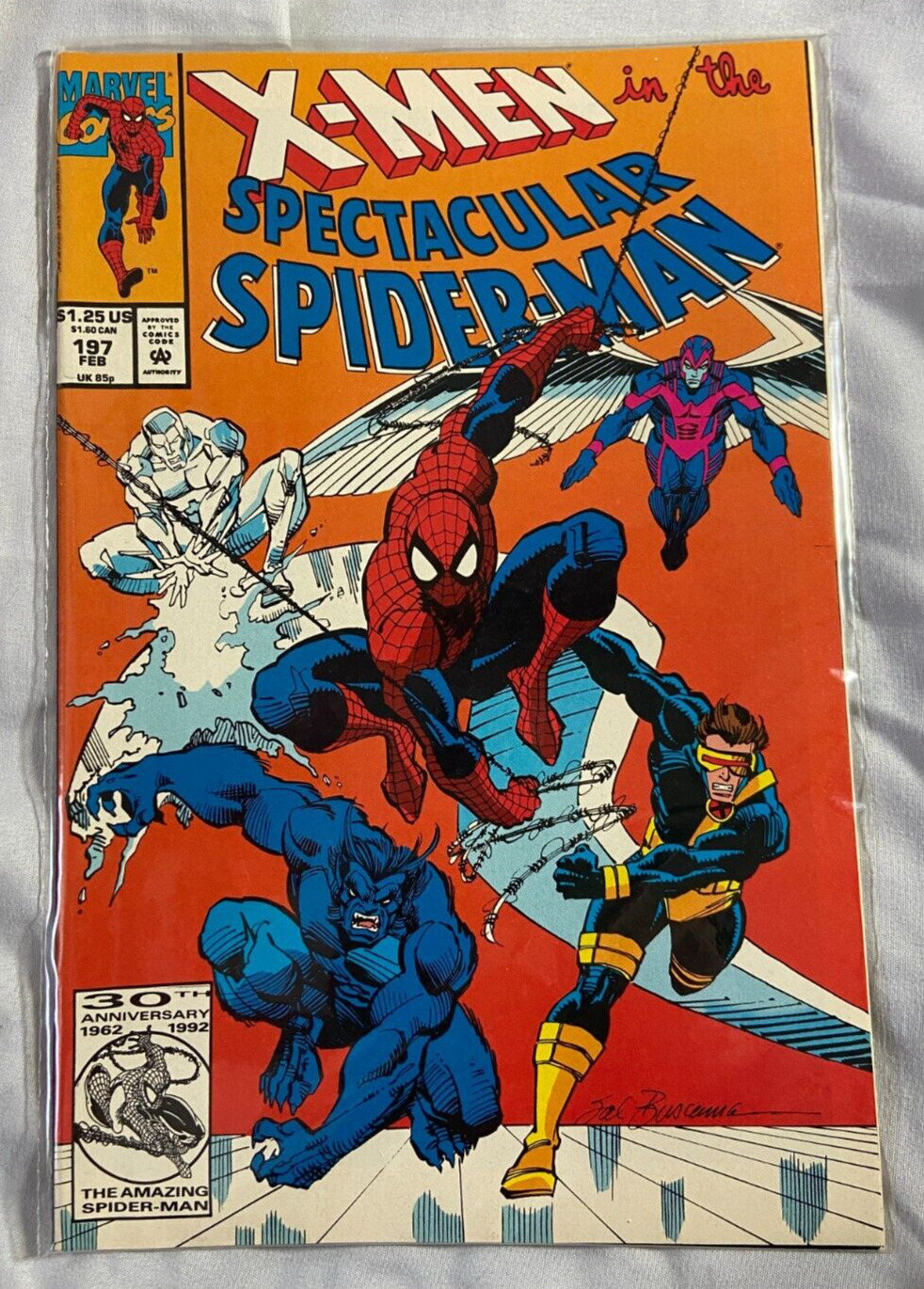 The Spectacular Spider-Man #197, Direct Edition NM Features the X-Men