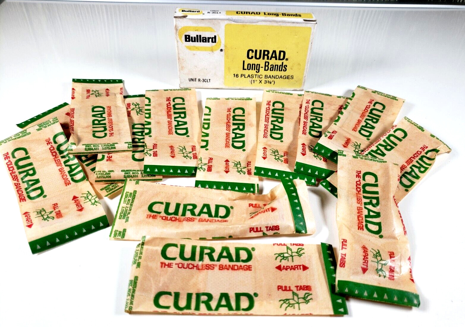 Curad Long Band Bullard Co 16 Plastic Bandages Vintage READ