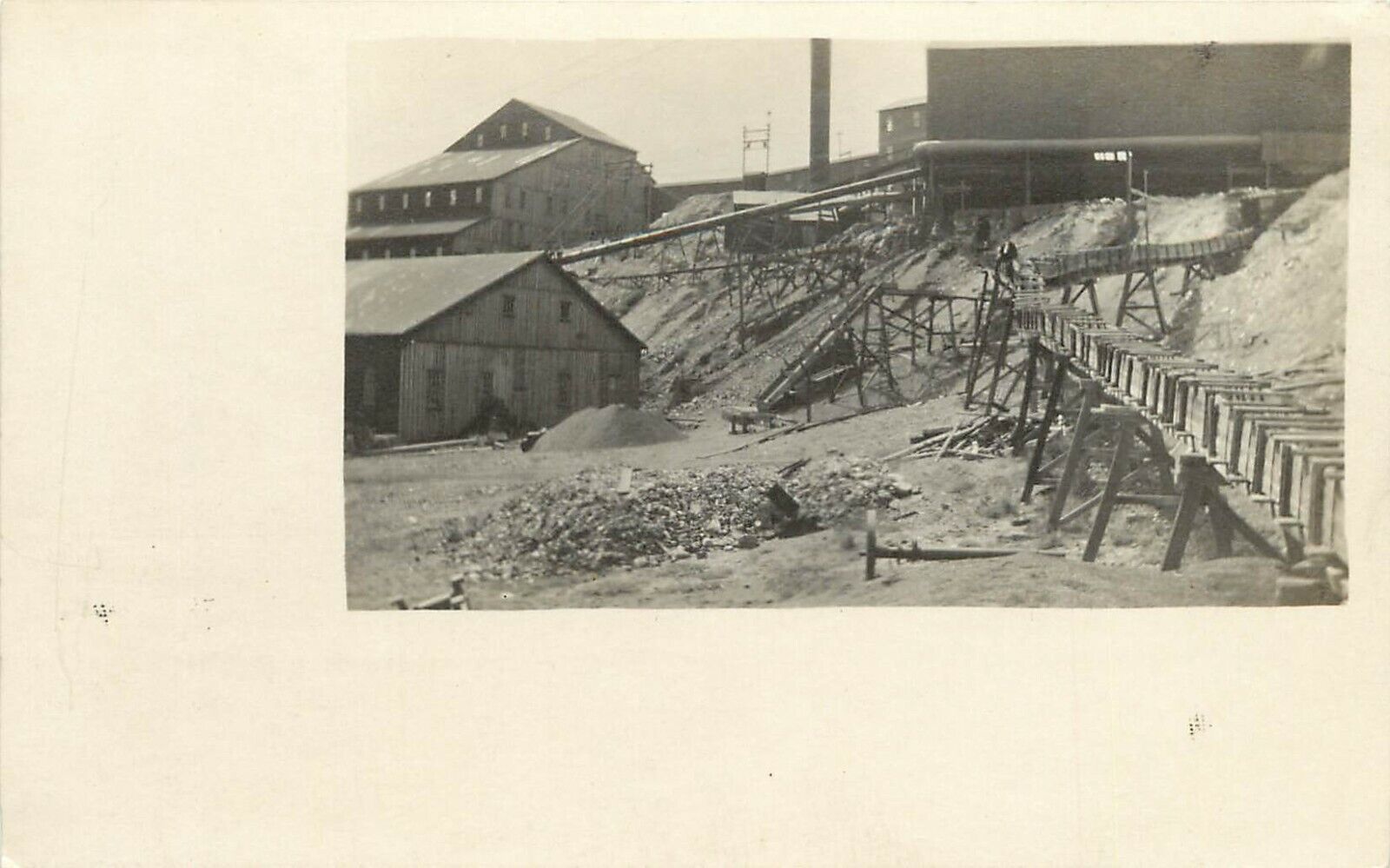 c1907 RPPC Postcard; Mining Scene, Unknown US Location, unposted