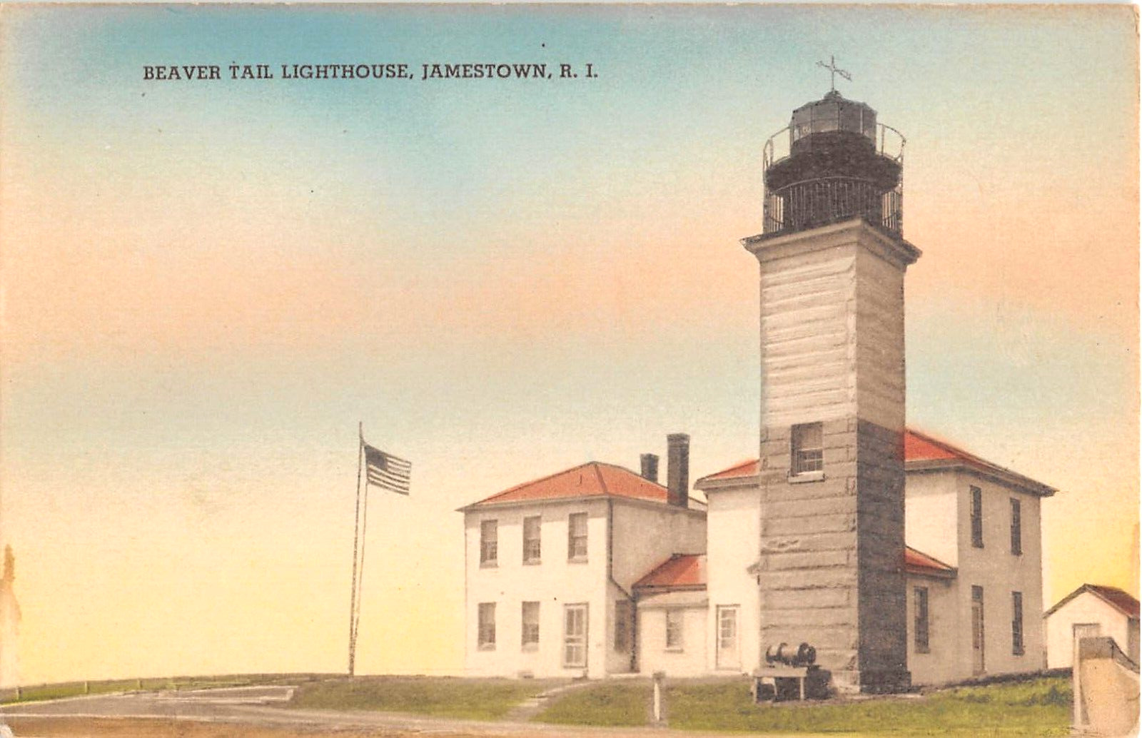 c.1920\'s? Beaver Tail Lighthouse Jamestown RI post card