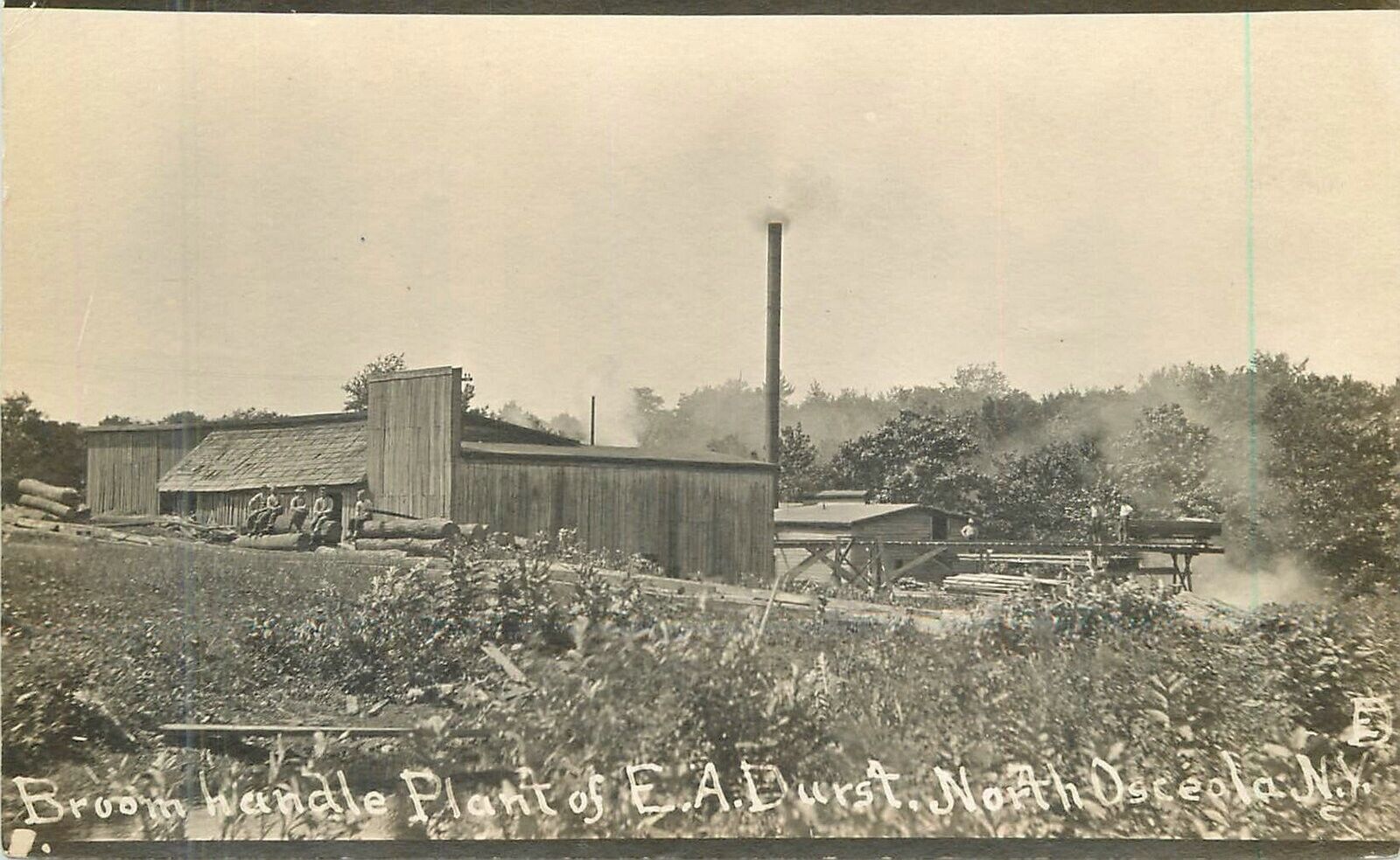 Postcard RPPC  North New York Osceola Lumber Mill C-1910 23-1856