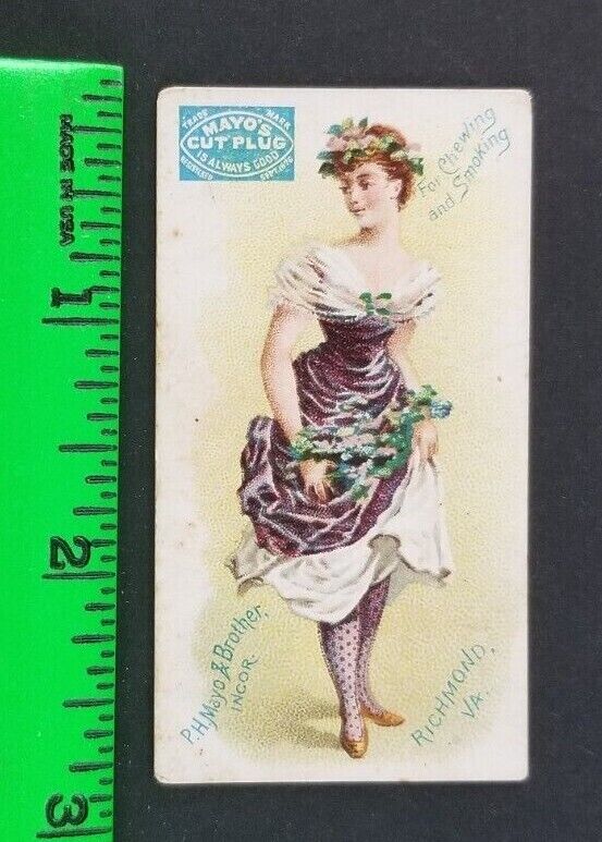 Vintage 1892 Costumes and Flowers Mayo N304 Tobacco Card