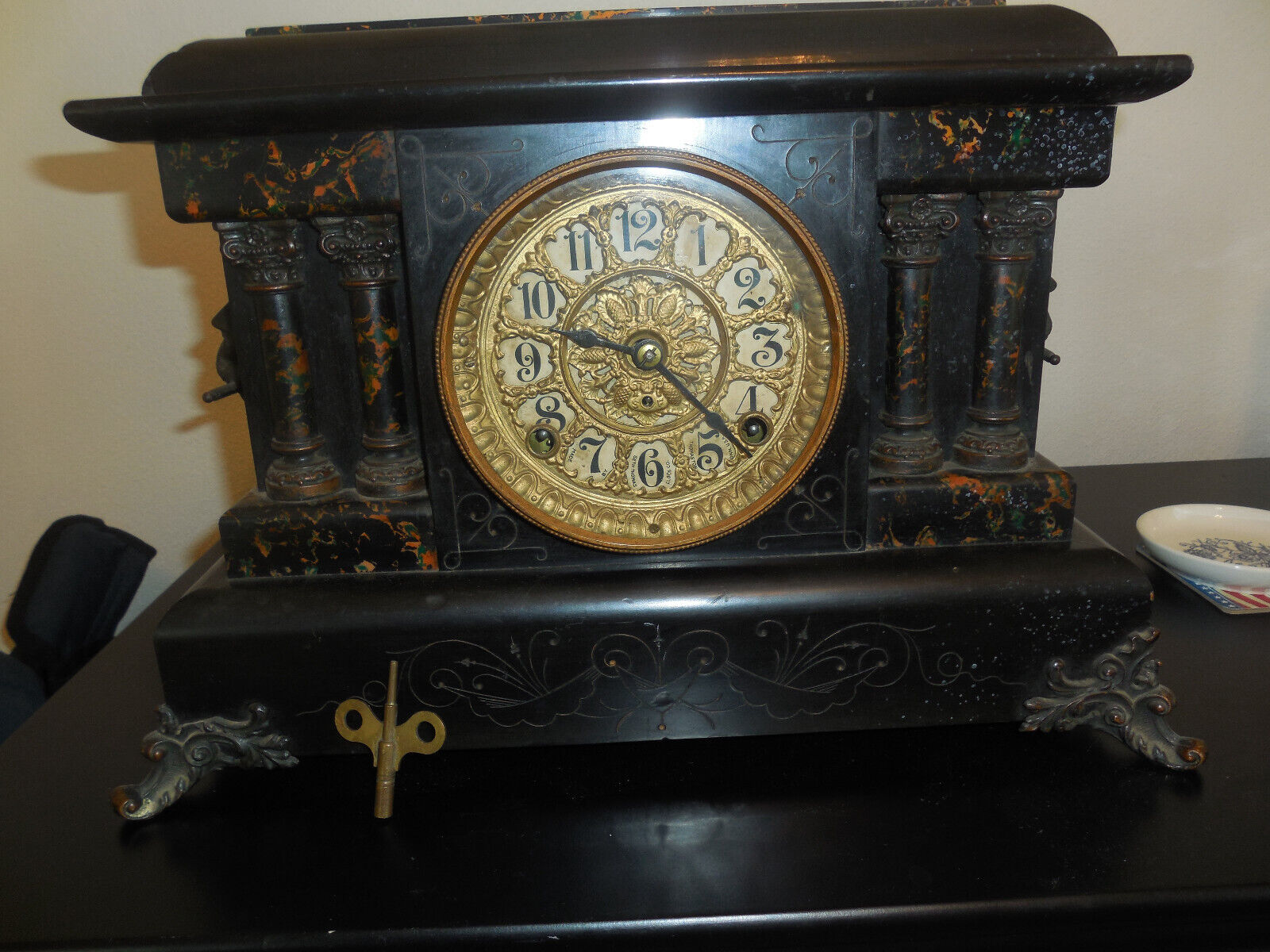 vintage Seth Thomas Adamantine mantle clock