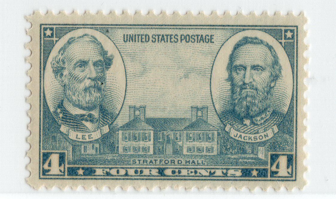 ROBERT E LEE ~ JACKSON * CIVIL WAR GENERALS ** Vintage U.S. Postage Stamp Mint