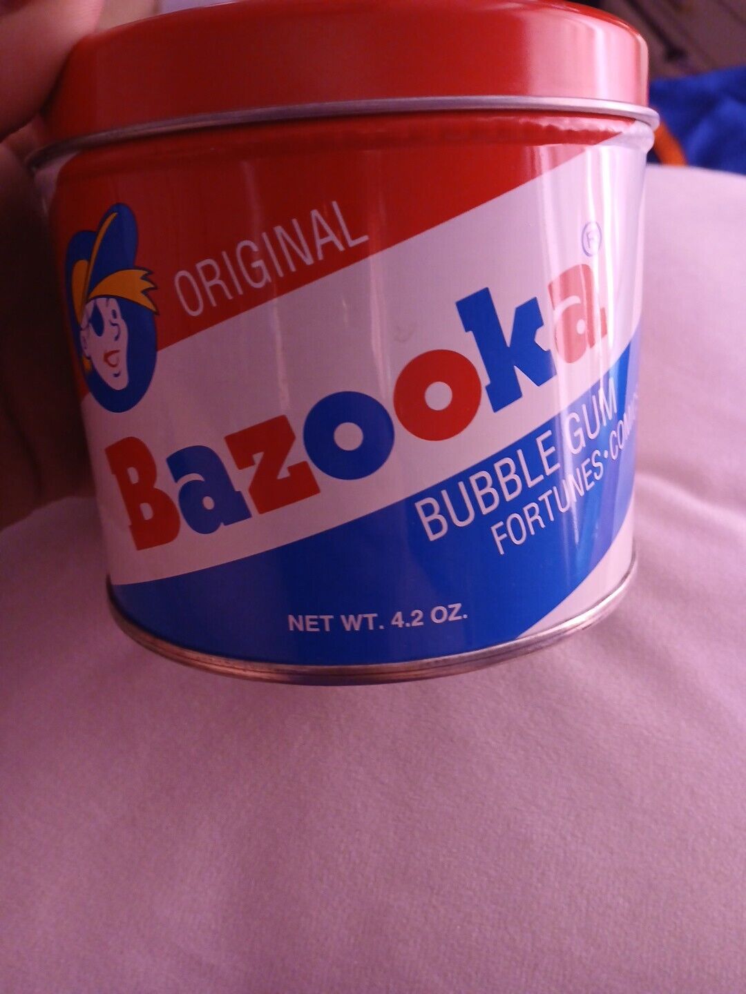 Vintage 1993 Topps Original Bazooka Bubble Gum Tin Empty 4.2 Ounce