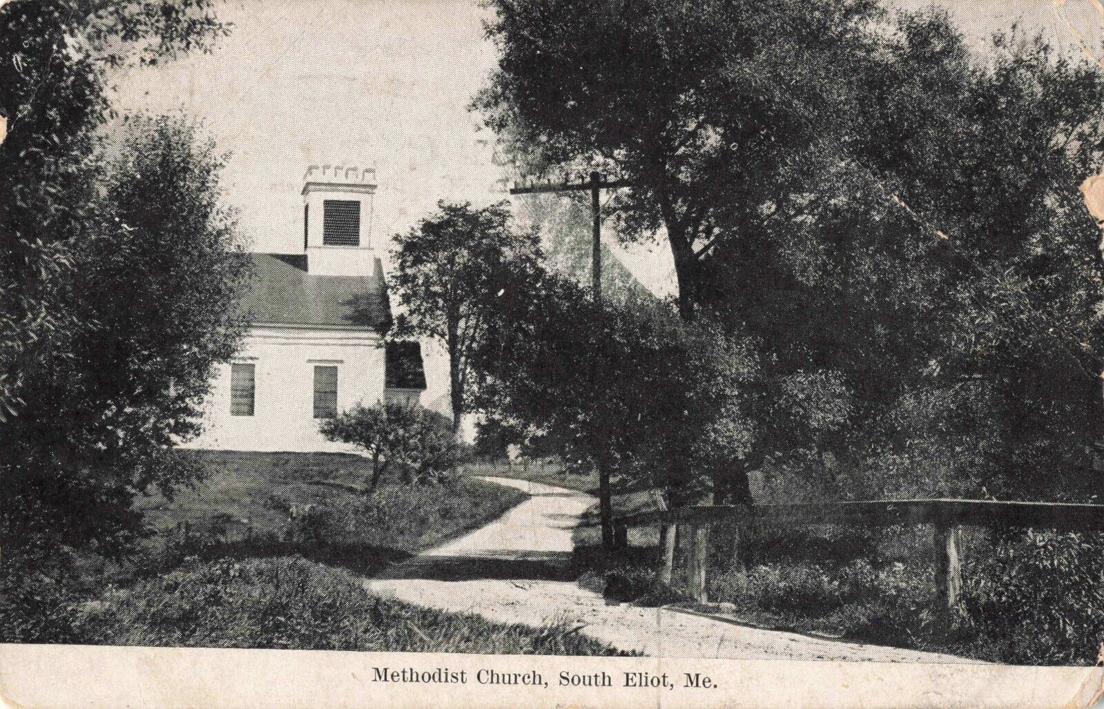 Methodist Church South Eliot Maine ME 1909 Postcard
