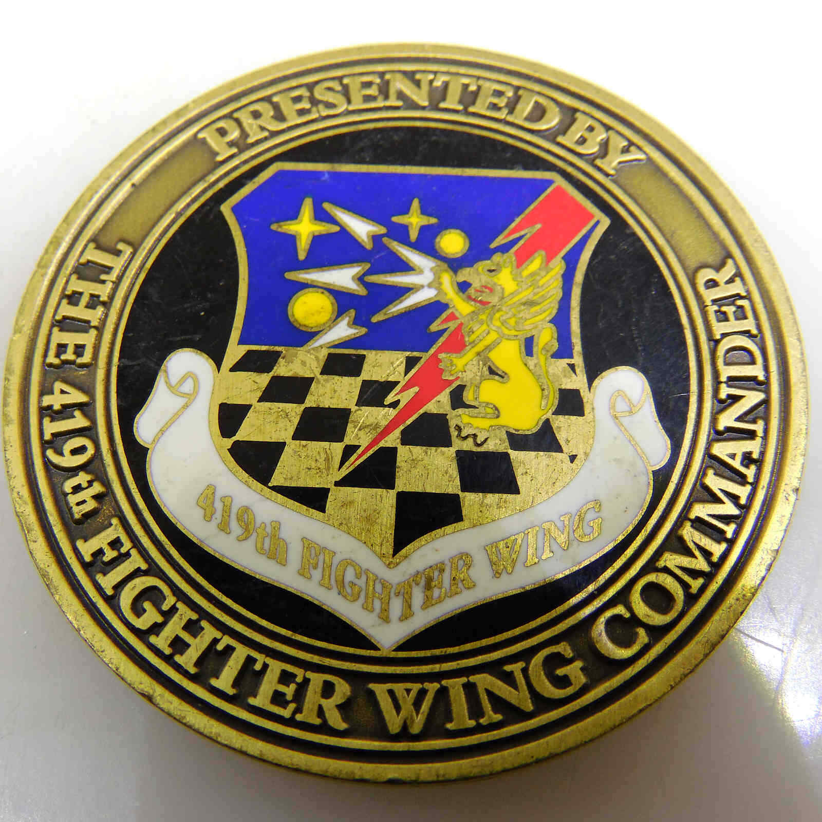 419TH FIGHTER WING COMMANDER CHALLENGE COIN