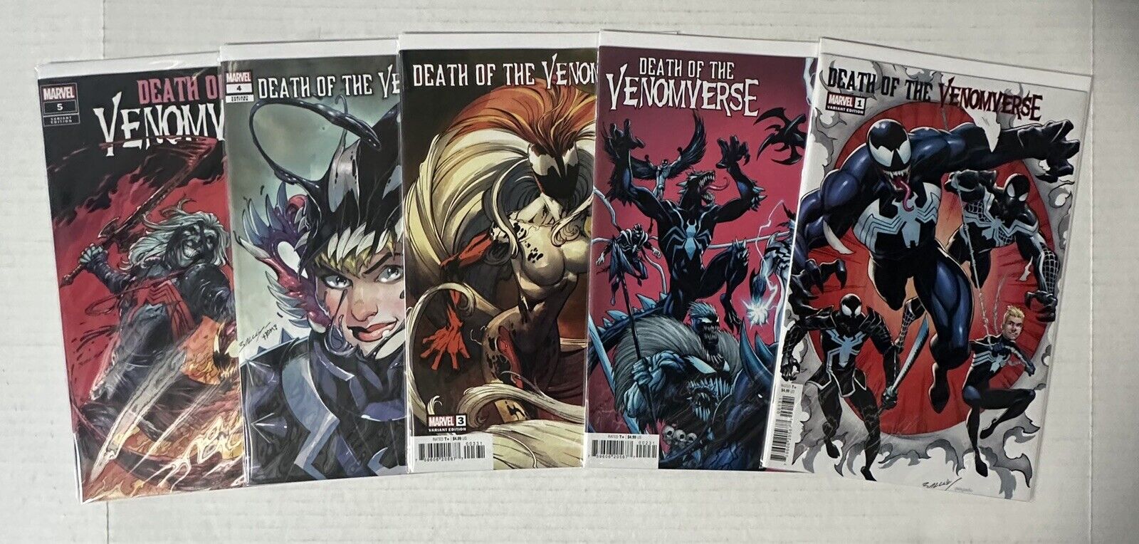 Marvel Comics: Death Of The Venomverse Vol. 1 (2023) #1-5 Complete Cover C Set