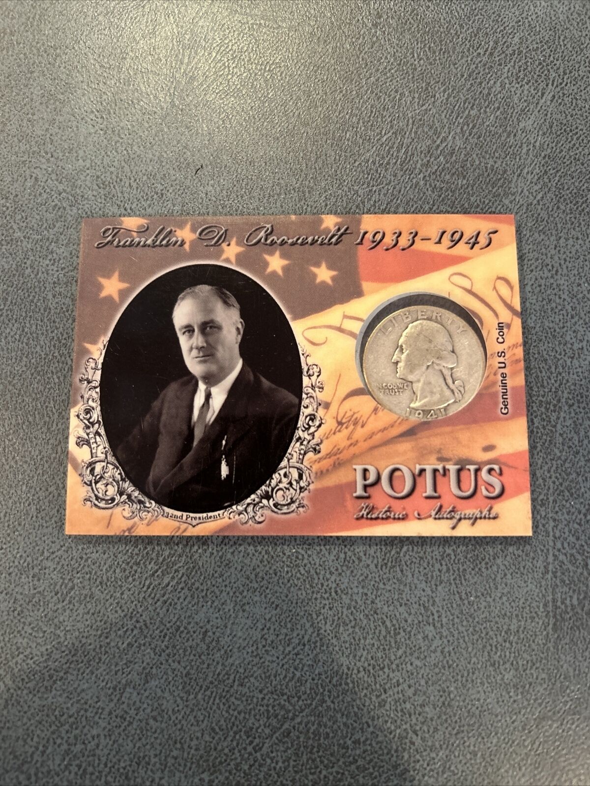 Franklin D Roosevelt #06/44 1941 Silver Quarter 2018 Historic Autographs POTUS