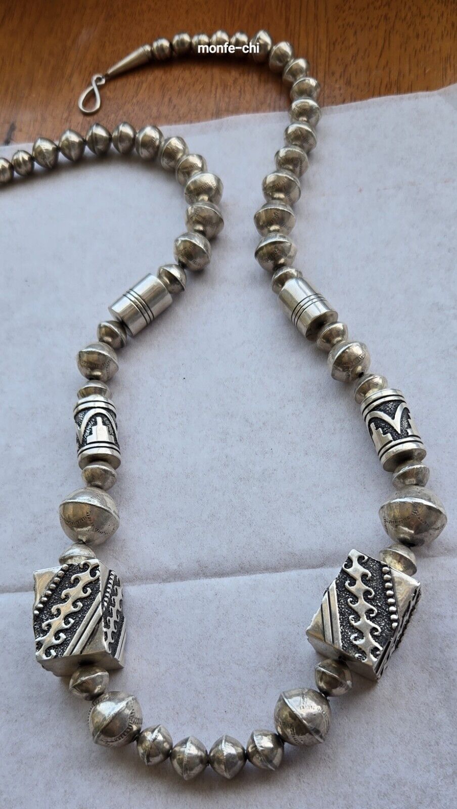 Tommy Singer Navajo Native American Indian Sterling Silver Necklace