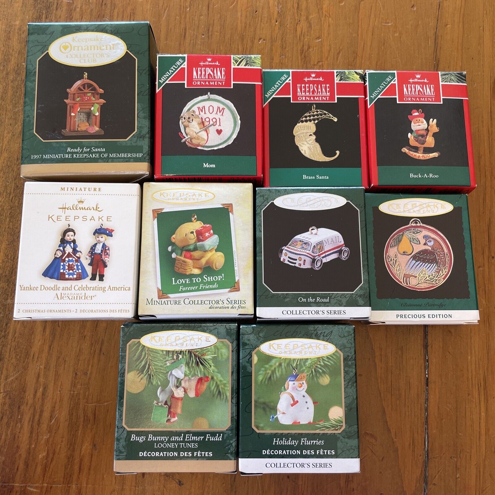 Lot of 10 Assorted Hallmark Miniature Mini Keepsake Ornaments 1990’s 2000’s