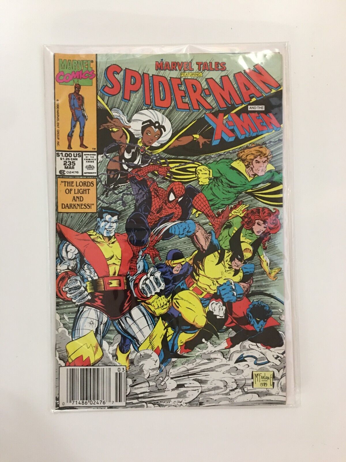 Marvel Tales Spider-Man X-Men [Newsstand] #235 (1990) w/ Bag/Backing - US Seller