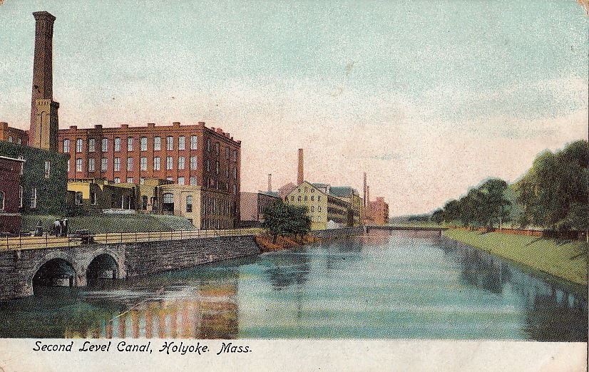 Postcard Second Level Canal Holyoke MA