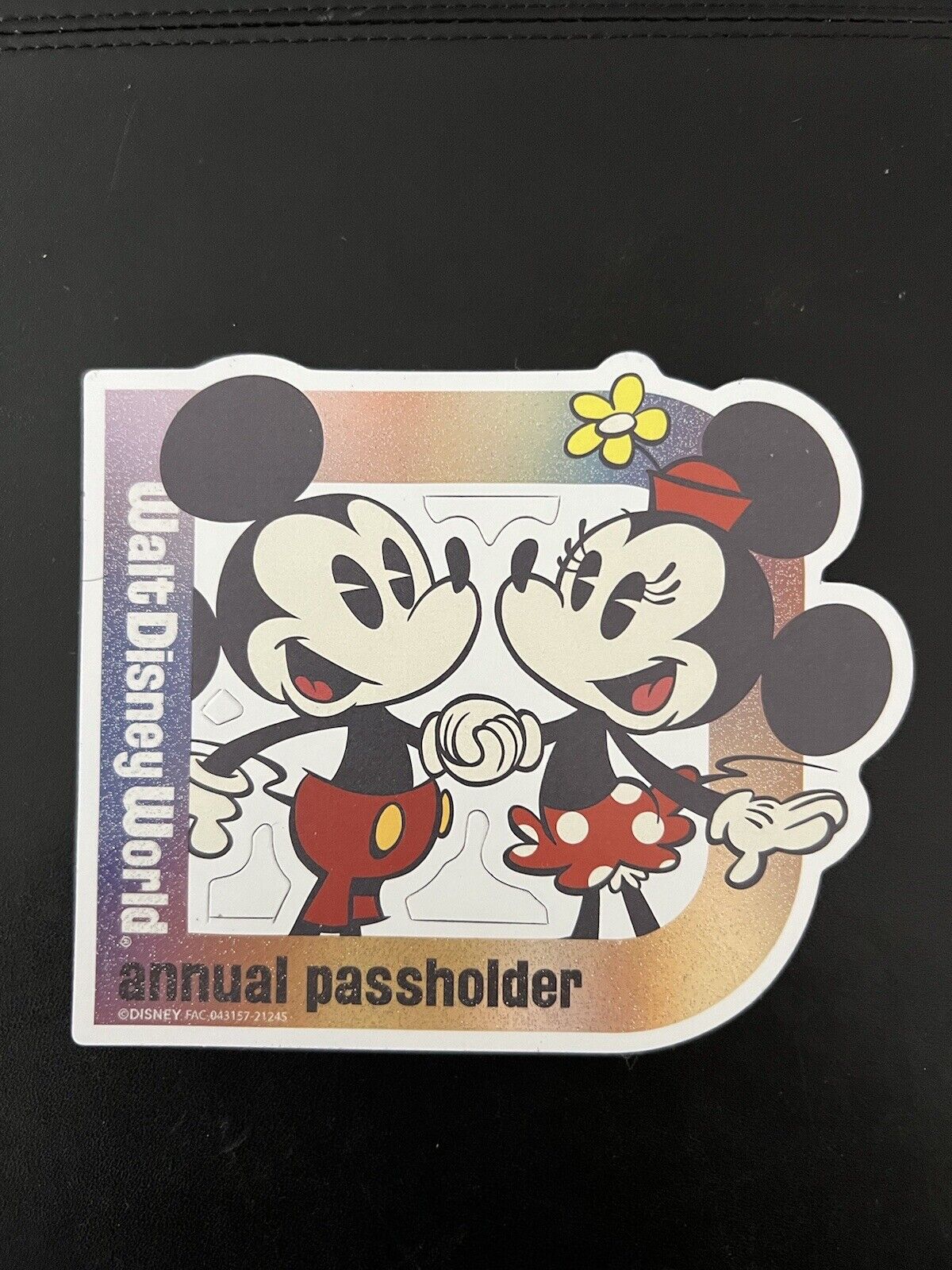 Authentic Walt Disney World Annual Passholder Mickey & Minnie Magnet  WDW 50th