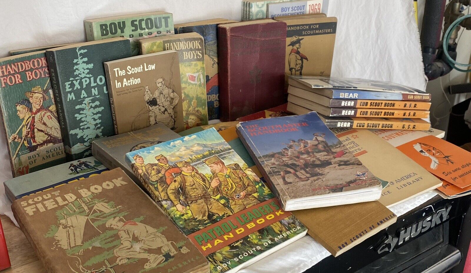 VTG  Boy Scouts America BSA(lot 22 +) With Scout-master\'s and Cub Scout Books