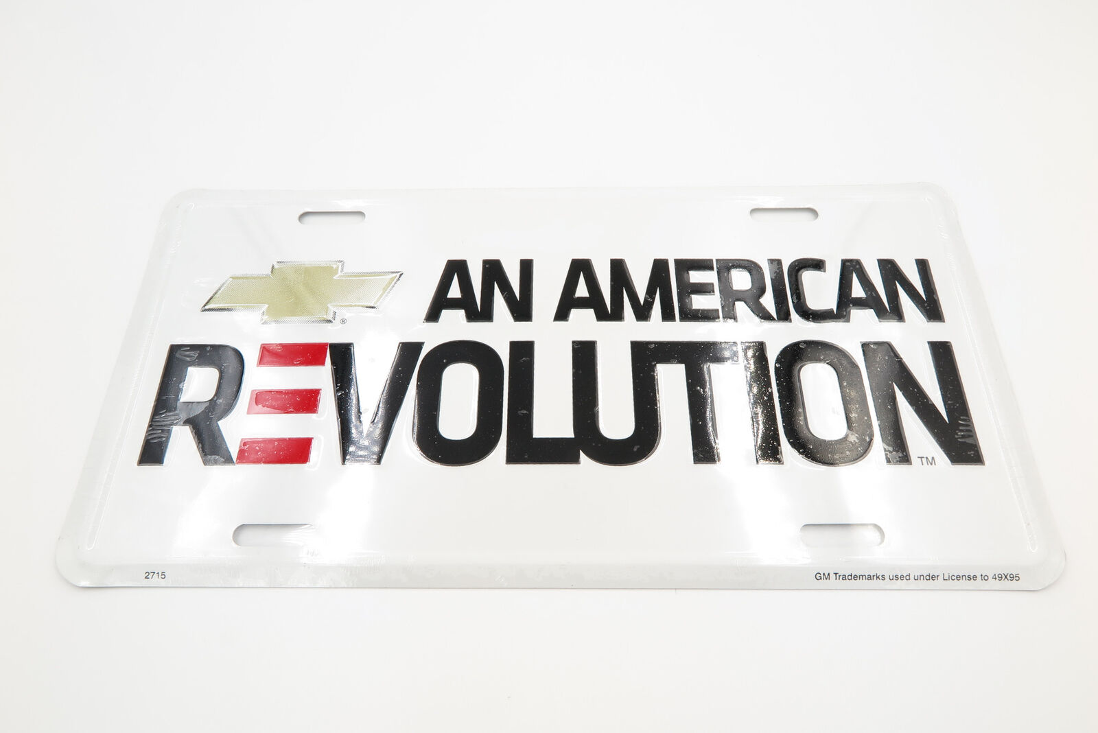 Chevy Chevrolet American Revolution Aluminum Metal Car License Plate Sign Tag