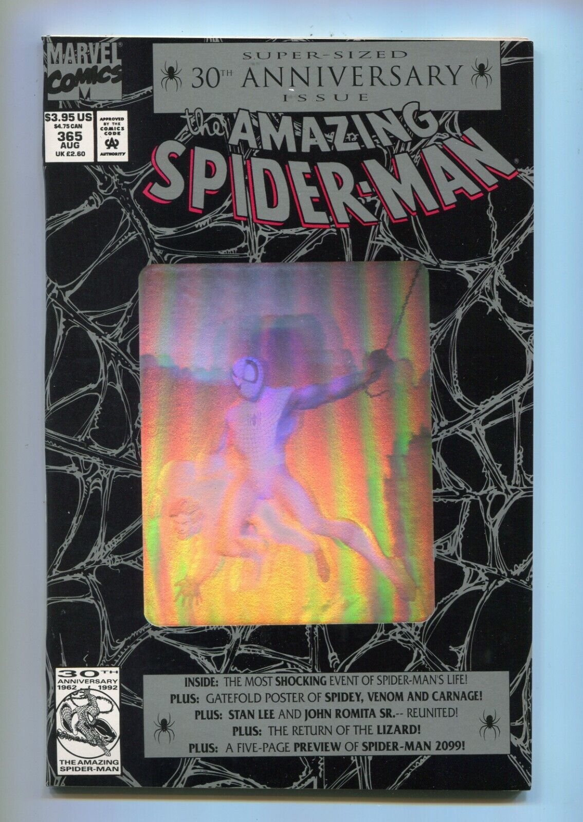 AMAZING SPIDER-MAN #365 -  1ST SPIDEY 2099  KEY 30TH ANN ISSUE - 9.6 COPY - 1992