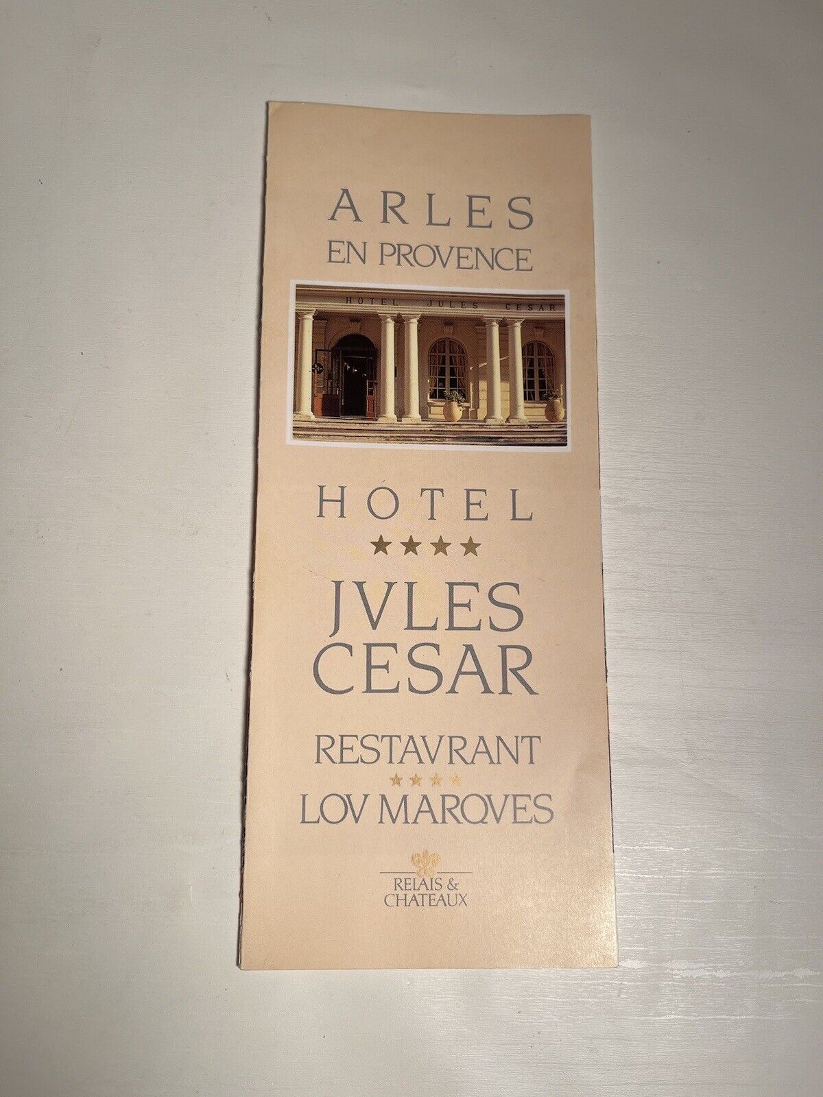 Vntg Jules Cesar Hotel Restaurant Brochure Arles France Souvenir Map French HTF