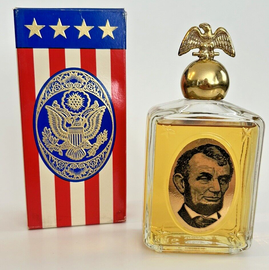 VINTAGE AVON ABRAHAM LINCOLN WILD COUNTRY AFTER SHAVE NEW - FULL 4 Fl Oz