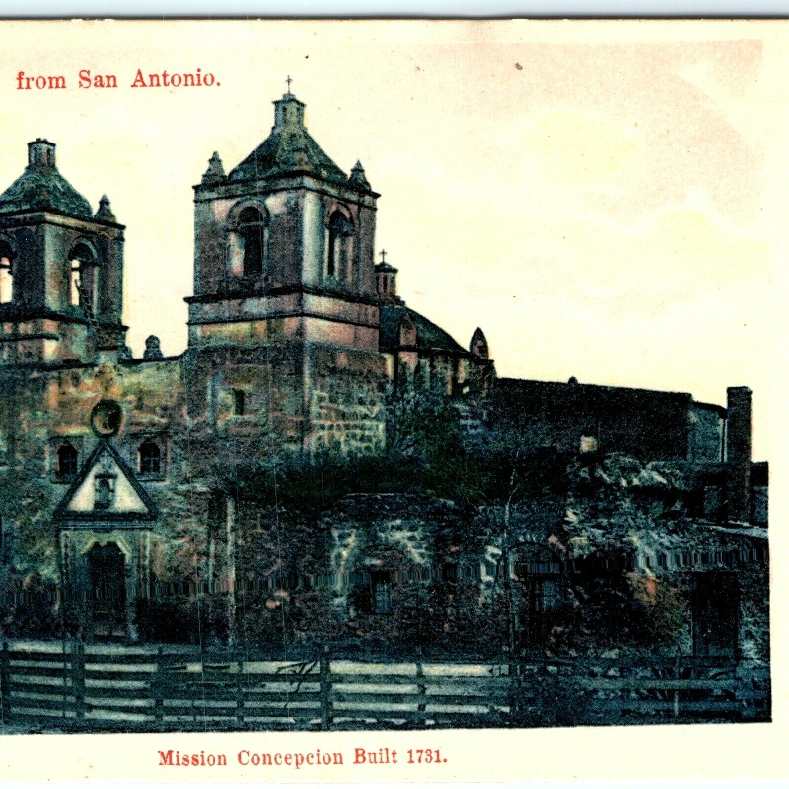 Pre-1907 San Antonio TX Wheelock 1731 Mission Concepcion Postcard Unused UDB A17