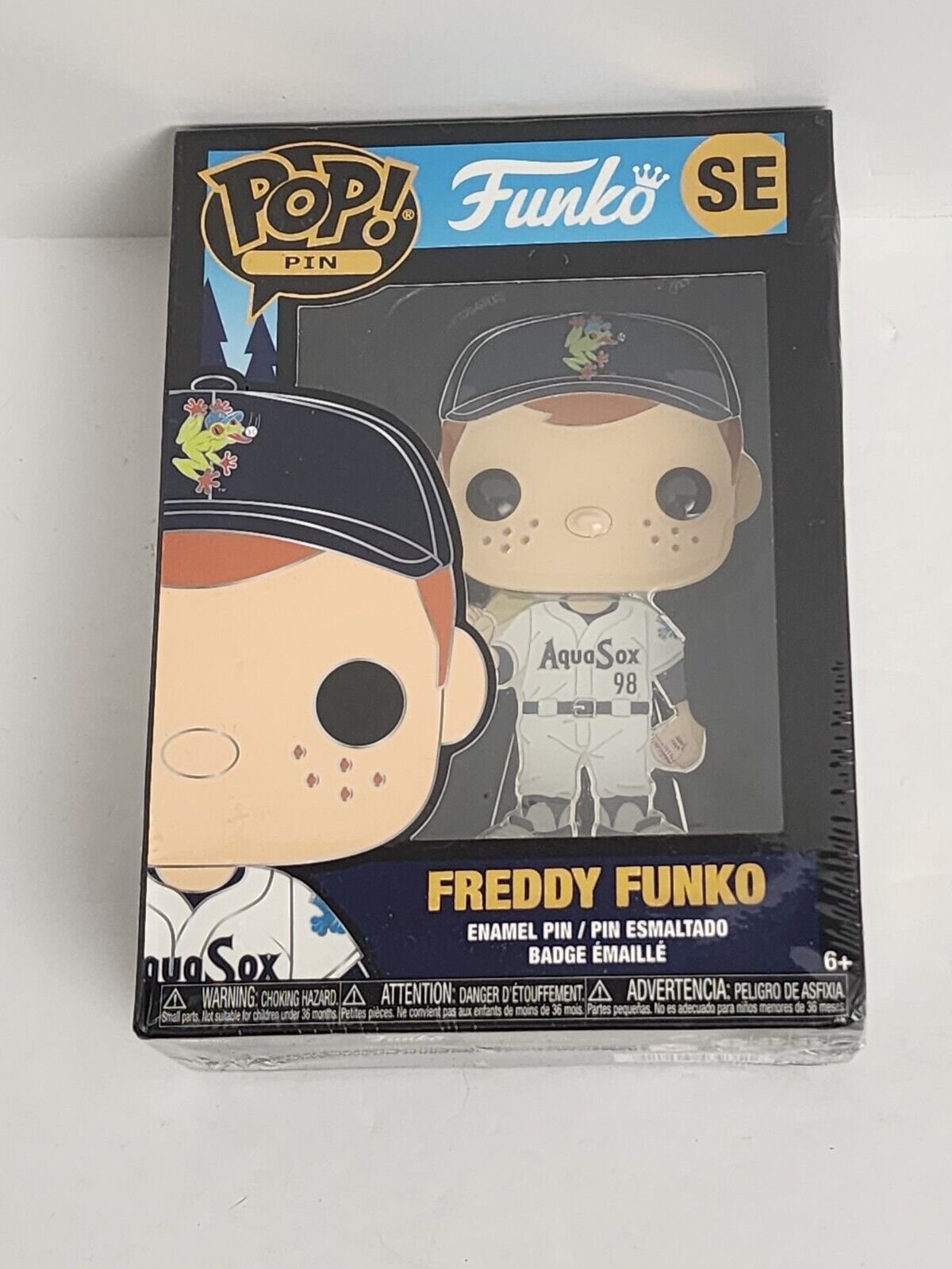 Funko POP Pin Freddy Funko AquaSox 98, Unopened-Dented Box