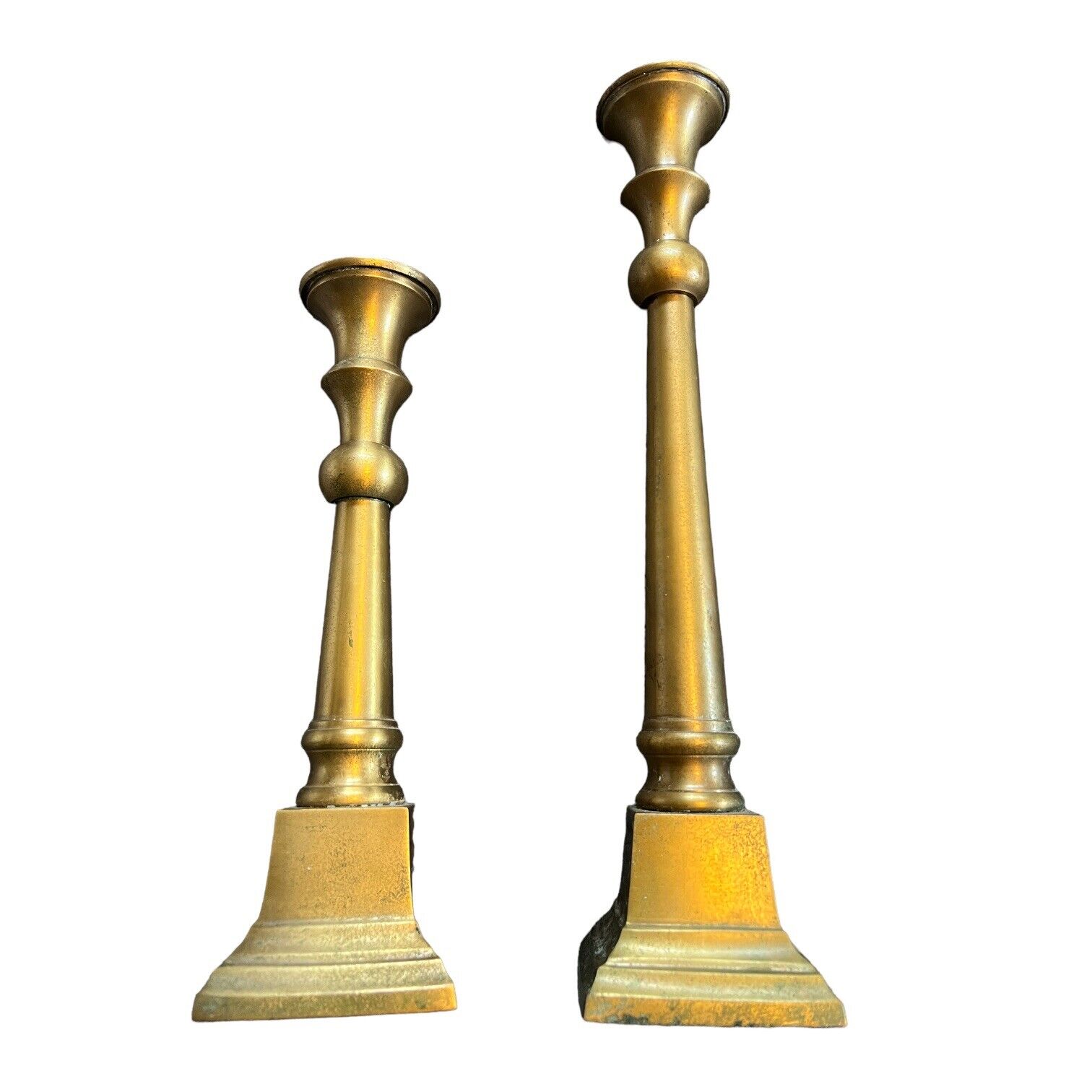 Pair Of Paradigm Brass Candlesticks  Set Of 2 Made In India 12\