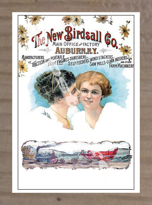 Historic New Birdsall Co. Farm Maqchinery Advertising Postcard