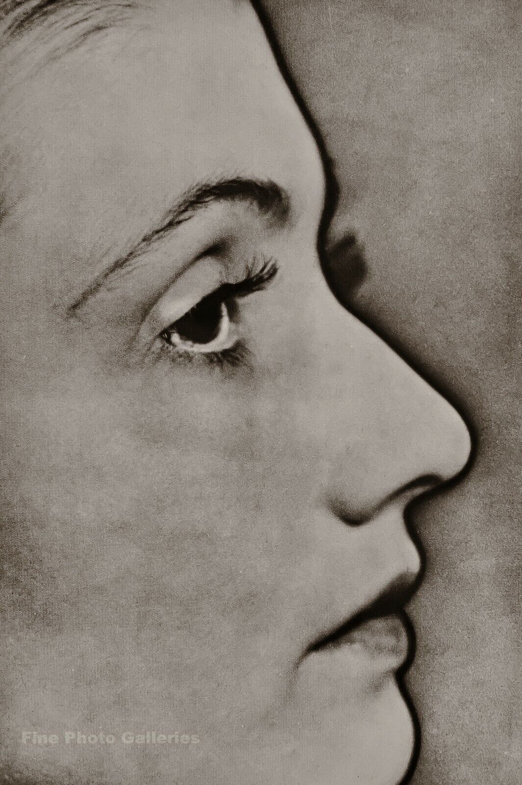 1930s/75 MAN RAY Vintage Solarized Woman Face Portrait Photo Engraving Art 11x14