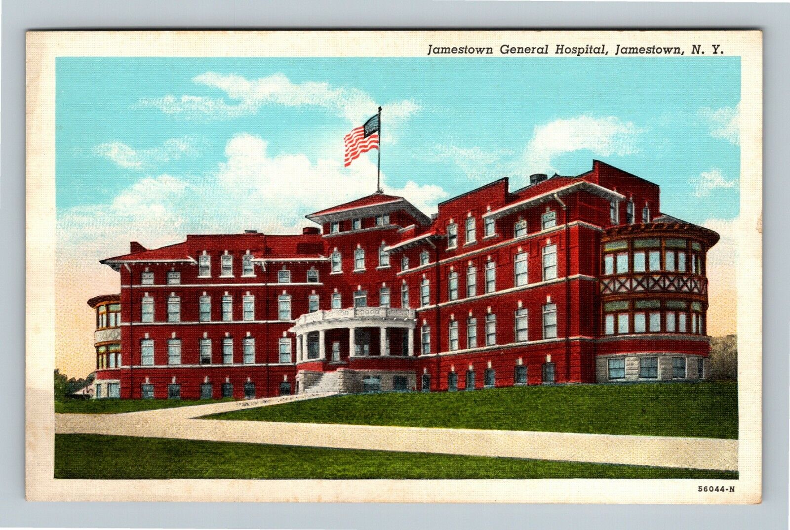 Jamestown NY, Jamestown General Hospital, New York Vintage Postcard
