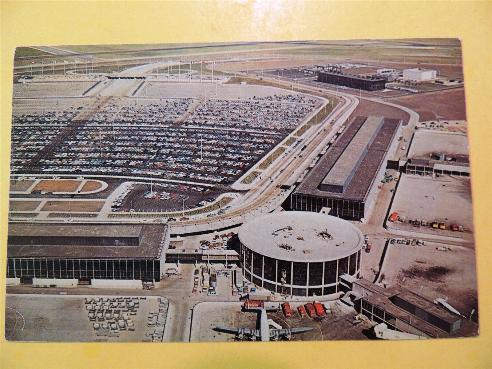 Chicago O\'Hare International Airport Chicago Illinois vintage postcard aerial