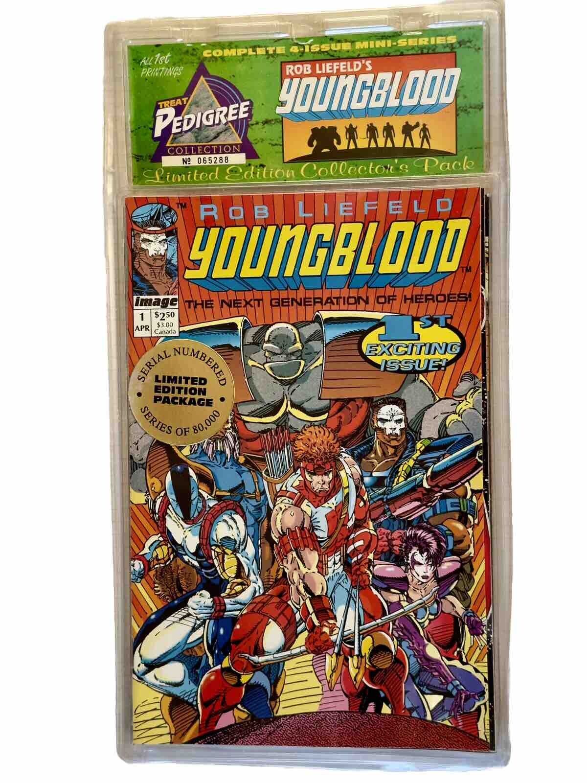 1993 Youngblood #1-4 Treat Pedigree Numbered Limit Ed Collector\'s Pack 1st Print