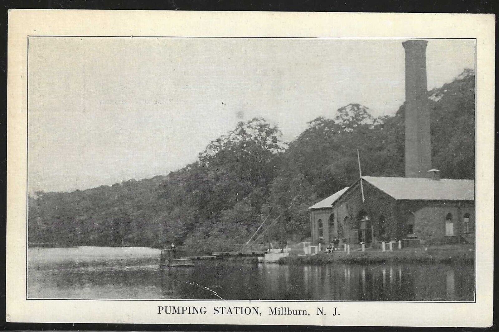Pumping Station, Millburn, New Jersey,  Early Postcard, Unused