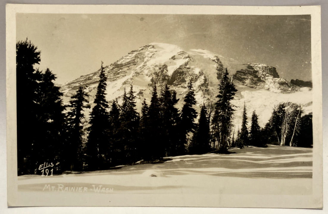 RPPC Mt. Rainier, Washington WA Vintage Ellis Photo Postcard