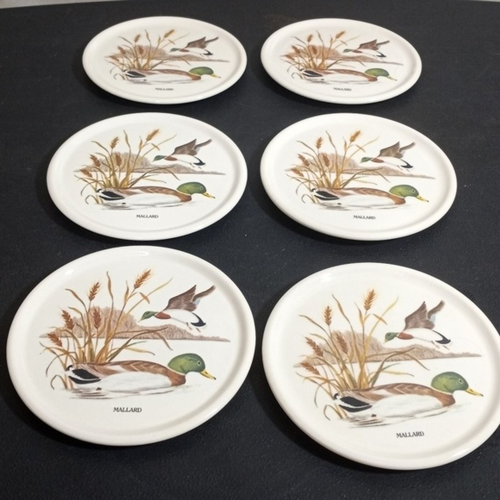Royal China Game Bird Ceramic Coasters Set of 6 Very Rare Made in USA