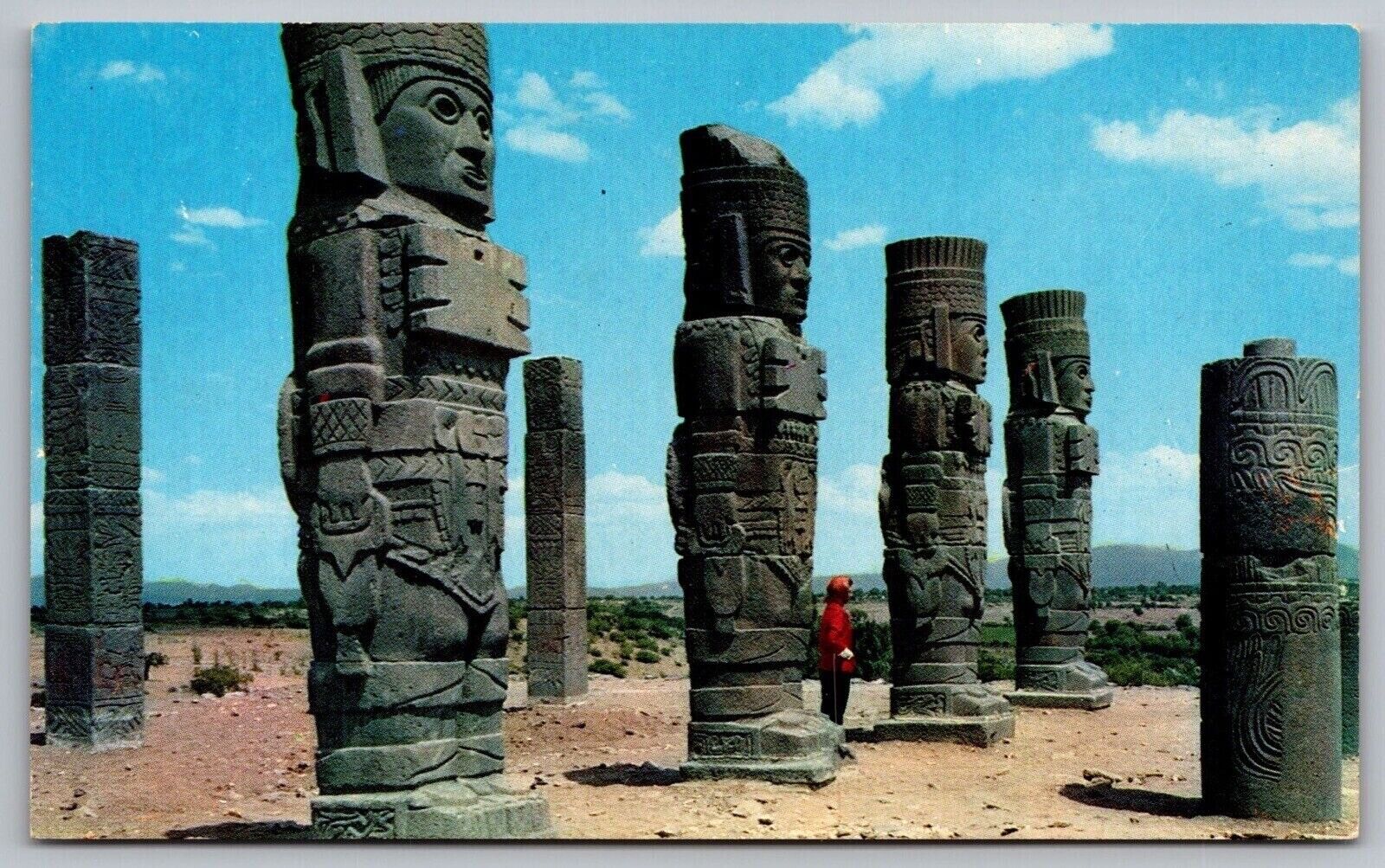 Tula HGO Mexico Colosos De Statues Sculptures Monuments Historic VNG Postcard