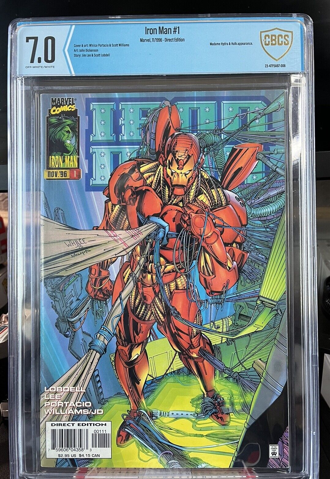 Iron Man Issue #v2 #1 Marvel Comics 1996 CBCS Graded 7.5 White Pages Comic Book
