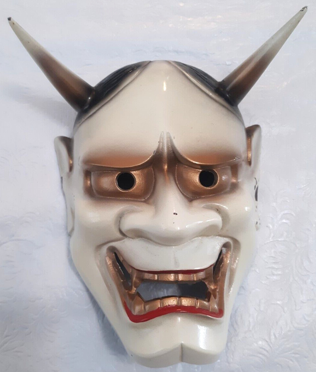 Excellent Vintage Japanese Iron Prajna Hannya Mask Demon Monster