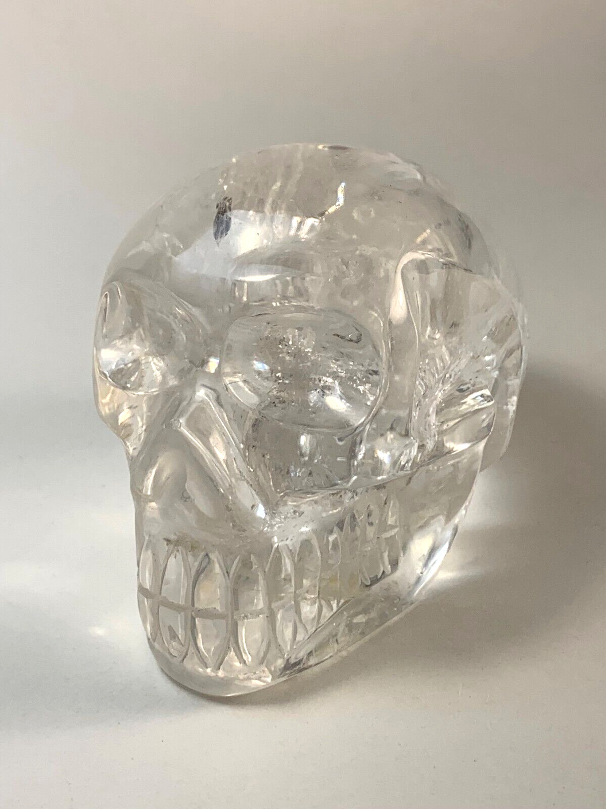 Natural Quartz Skull Carved Crystal 14 ounces almost 400 grams 3\