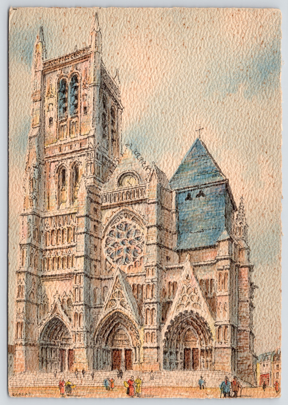Postcard Vintage Art BARDAY MEAUX la Cathedrale 2196A