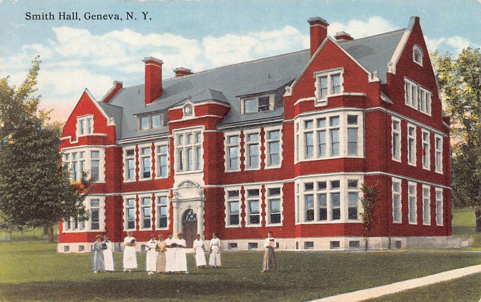 Smith Hall, Geneva, New York, Early Postcard, Unused