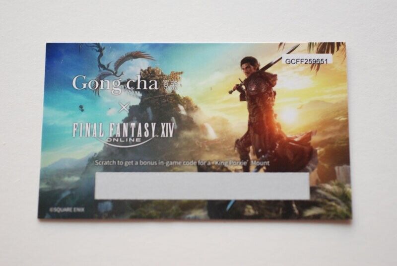 Final Fantasy FFXIV x Gongcha Porxie King Mount code