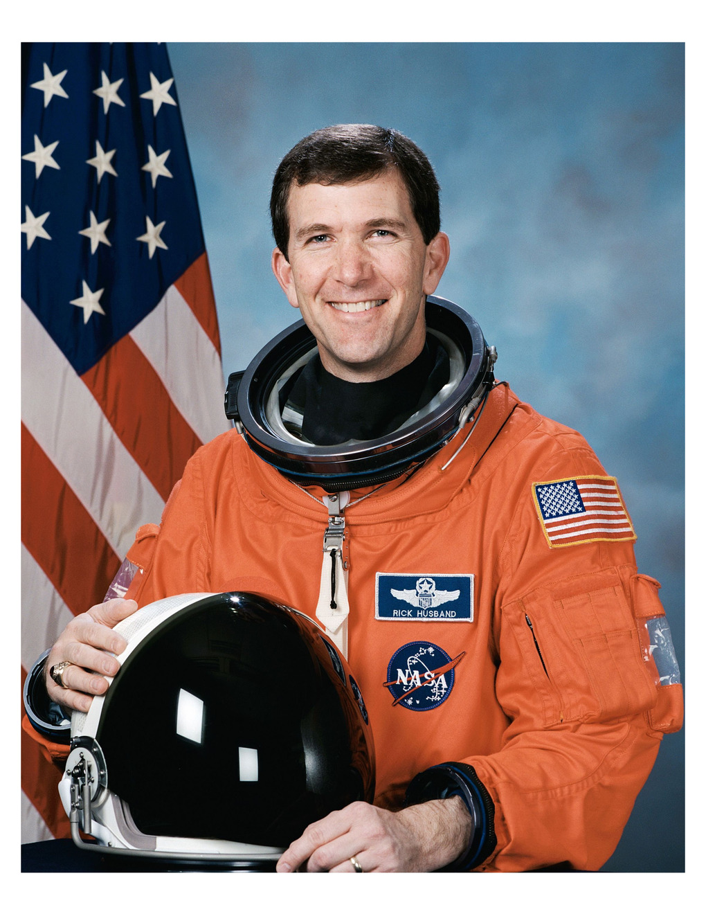 1999 NASA Astronaut Rick Husband 8x10 Portrait Photo On 8.5\