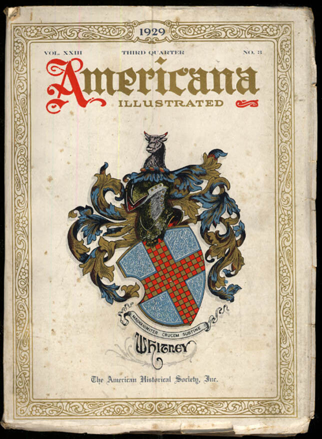 AMERICANA ILLUSTRATED Q3 1929 genealogical profiles of important folks