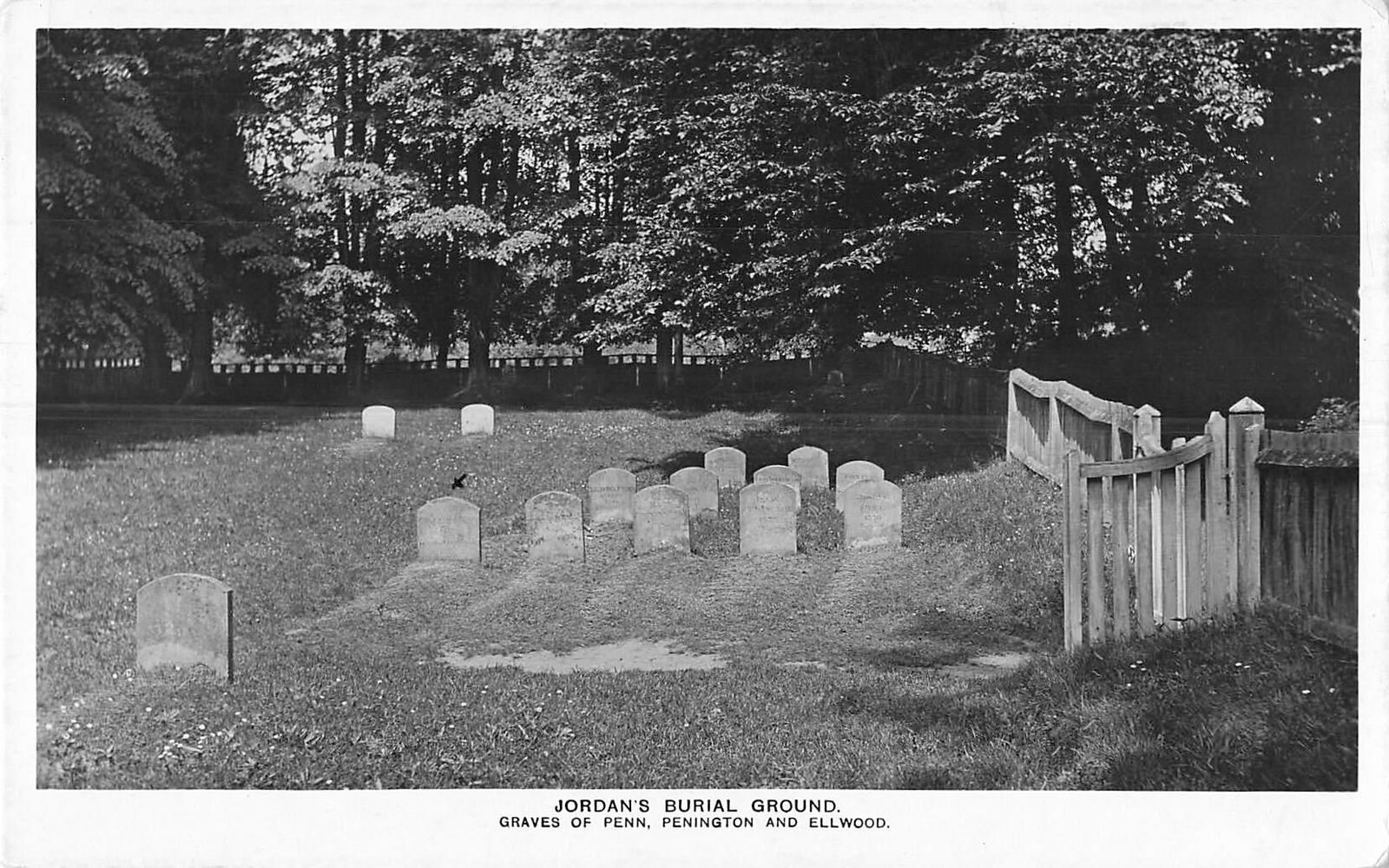 RPPC Jordan\'s Burial Ground Cemetery Headstones Wisconsin Real Photo Postcard